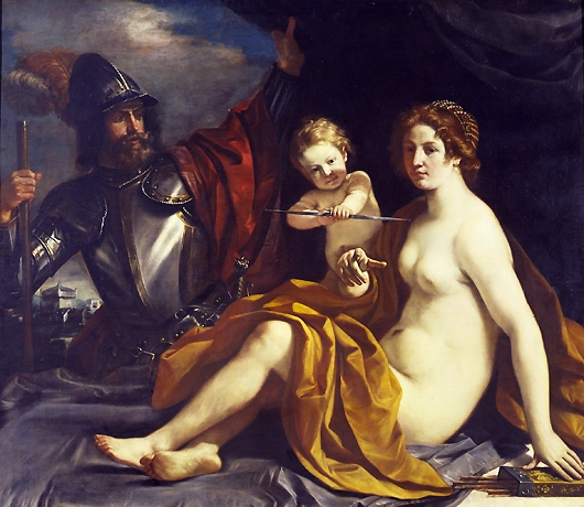 Venus, Marte y Cupido, 1633, El Guercino, Cento, Pinacoteca Civica