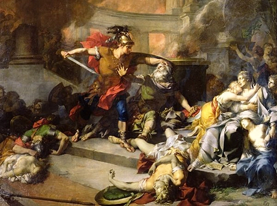 La muerte de Príamo, 1785, Jean-Baptiste Renault, Amiens, Museo de Picardía