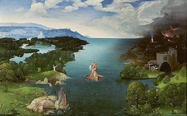 Caronte cruzando la laguna Estigia, 1520-1524, Joachim Patinier, Madrid, Museo del Prado