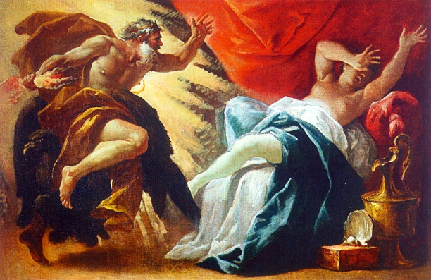 Jupiter et Sémélé, vers 1740, Luca Ferrari, Vérone, Museo di Castelvecchio