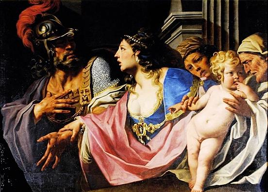 Hector et Andromaque, XVIIIe siècle, Luca Ferrari, Venise, Palazzo Pisani Moretta