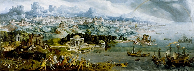 Paisaje con el rapto de Helena, 1535, Maerten van Heemskerck, Baltimore, Museo de Arte Walters