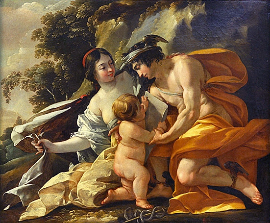 Vénus confie à Mercure l’éducation de l’Amour, vers 1635-1640, Nicolas Chaperon, Paris, musée du Louvre