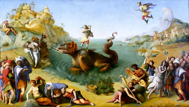 Andromède délivrée par Persée, vers 1513-1515, Piero di Cosimo, Florence, Galleria degli Uffizi