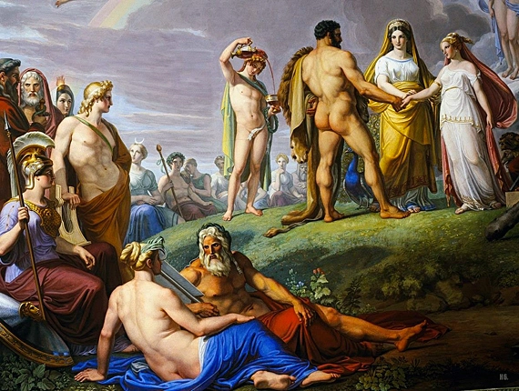 La boda de Hebe y Hércules, fresco, 1817-29, Pietro Benvenuti, Florencia, Palacio Pitti