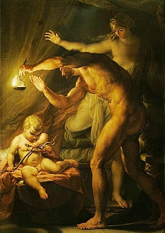 Hércules asfixiando a las serpientes, 1743, Pompeo Battoni, Florencia, Galleria d'Arte Moderna