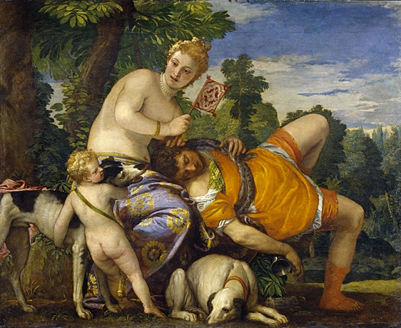 Venus y Adonis, c. 1580, Paolo Veronese, Madrid, Museo del Prado