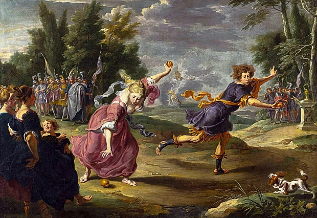 La carrera de Hipómenes y Atalanta, 1632, Willem van Herp, Varsovia, Museo Nacional