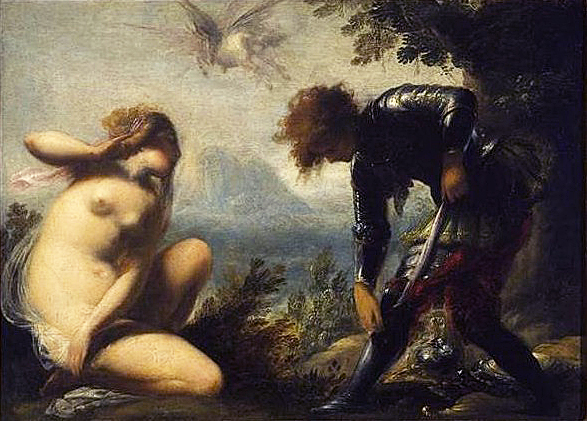 Angélique se rend invisible à Roger, vers 1640, Cecco Bravo, Chicago, Museum of Art
