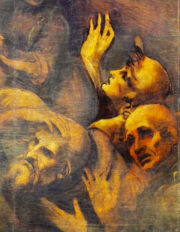 Adoración de los Magos, detalle, c. 1481-1482, Leonardo da Vinci, Florencia, Museo de los Uffizi.
