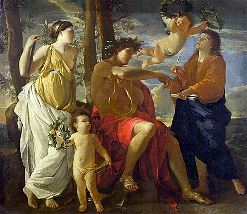 L’inspiration du poète, vers 1629-1630, Nicolas Poussin, Paris, Musée du Louvre.