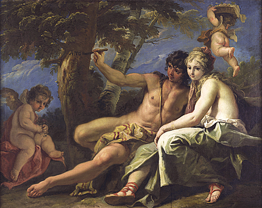 Médor et Angélique, vers 1720, Sebastiano Ricci, Brukenthal National Museum.