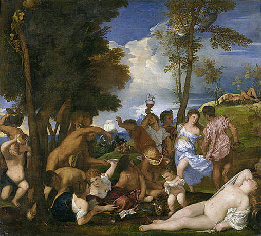 La bacanal de los Andrios, 1523-1525, Tiziano, Madrid, Museo del Prado