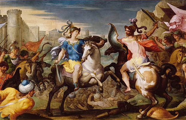 El combate entre Tancredo y Clorinda, 1601-1606, Ambroise Dubois, Fontainebleau, Musée national du Château.