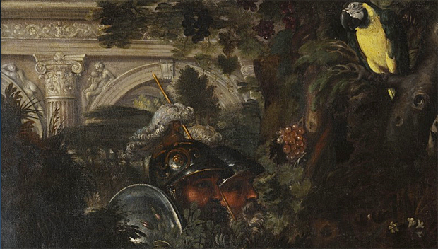 Rinaldo y Armida detalle, c. 1601, Annibale Carracci, Nápoles, Museo di Capodimonte.