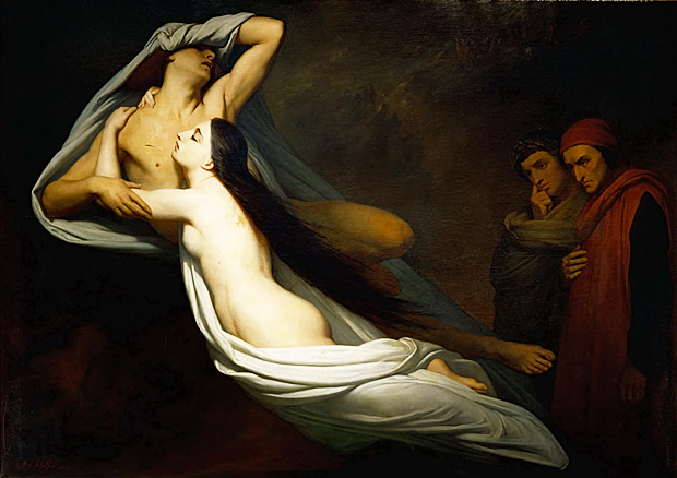 Paolo et Francesca, 1835, Ary Scheffer, Londres, Wallace Collection.