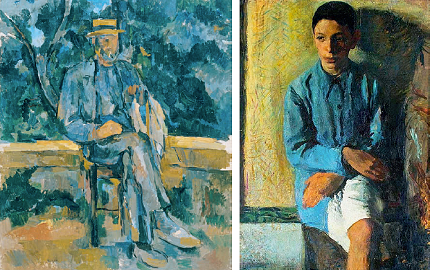 Homme assis, 1905-1906, Paul Cézanne, Madrid, Museo Nacional Thyssen-Bornemisza.