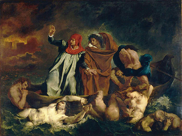 La Barque de Dante, 1822, Eugène Delacroix, Paris, musée du Louvre.