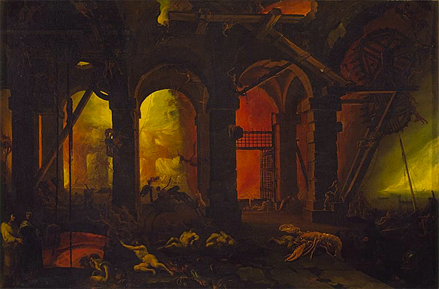 Dante y Virgilio en los Infiernos, 1617-1621, Filippo Napolitano, Florencia, Galería de los Oficios. 
