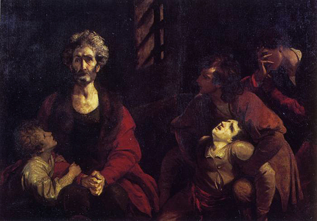 Ugolino y sus hijos, 1773, Joshua Reynolds, Koole (Inglaterra), National Trust.