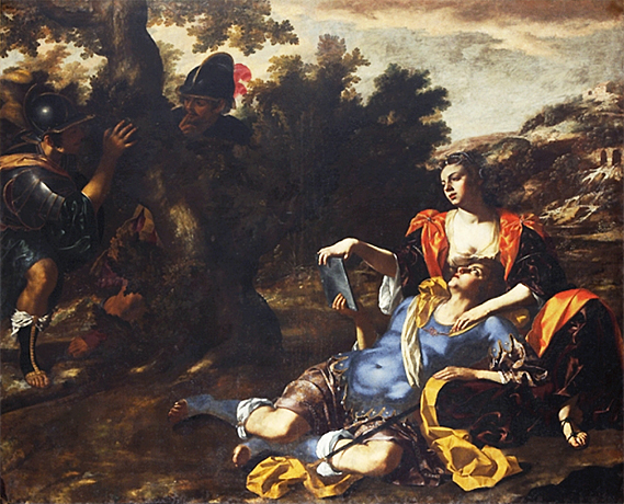 Rinaldo y Armida en el jardín encantado, Paolo Finoglio (1590-1656), Puglia, Castillo de Conversano.