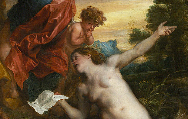 Rinaldo y Armida detalle, 1629, Anton van Dyck, Baltimore, Museum of Art. 