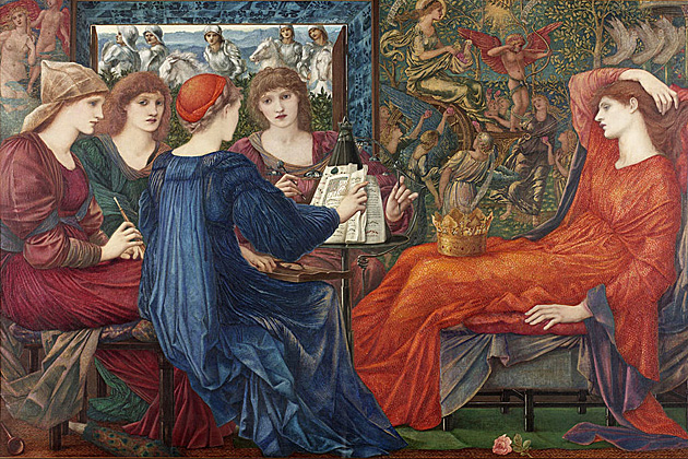 Laus Veneris, detalle, 1873-78, Edward  Burne-Jones, Londres, Tate Britain.