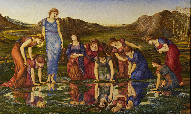 El espejo de Venus, 1870-1876, Edward Burne-Jones, Lisboa, Fundación Calouste Gulbenkian.