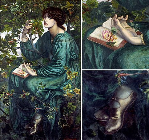 Sueño con los ojos abiertos, 1880, Dante Gabriel Rossetti, Londres, Victoria and Albert Museum.