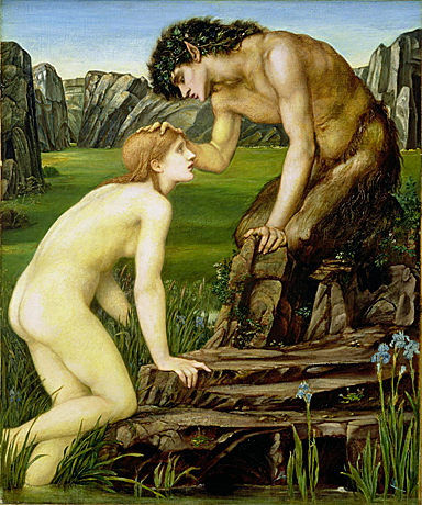 Pan et Psychè, 1872, Edward Burne-Jones, Harvard University, The Fogg Art Museum.