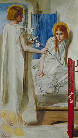 Ecce ancilla Domini (La Anunciación), 1849-1850, Dante Gabriel Rossetti, Londres, Tate Britain.