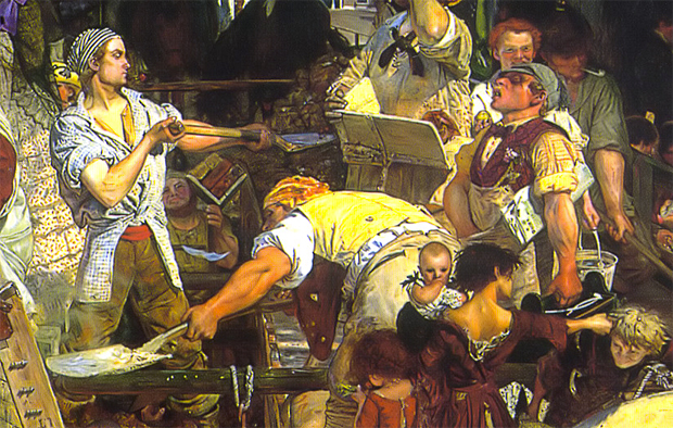 Le Travail, détail, 1852-1863, Ford Madox Brown, Manchester, City Art Galleries.