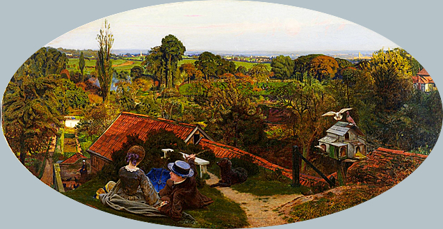 Un après-midi d'automne en Angleterre, 1855, Ford Madox Brown, Birmingham Museums and Art Gallery.