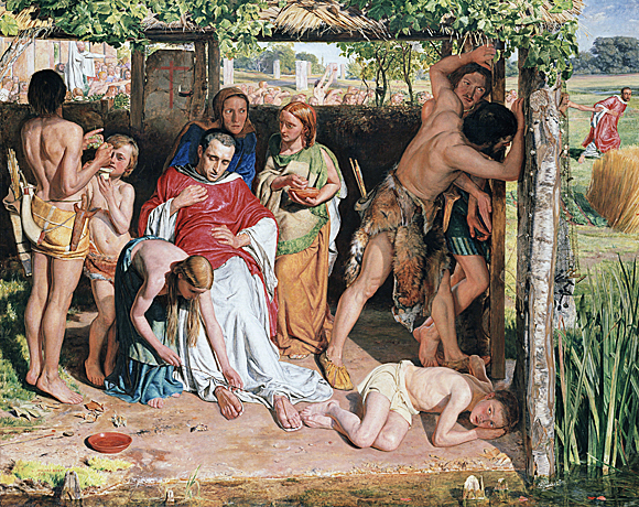 Una familia inglesa convertida, 1849-1850, William Holman Hunt, Oxford, Ashmolean Museum