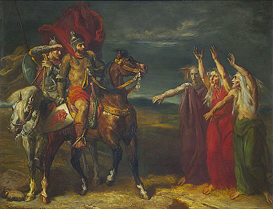 Macbeth y las tres brujas, 1855, Théodore Chassériau, París, Musée d'Orsay.