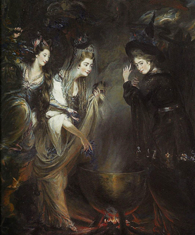 Les trois sorcières de Macbeth, 1775, Daniel Gardner, Londres, National Gallery.