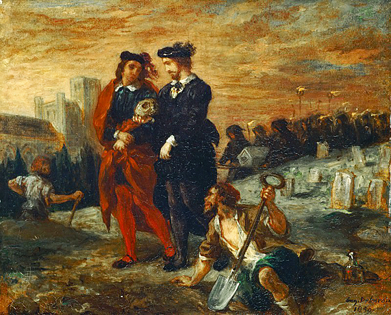 Hamlet y Horacio en el cementerio, 1859, Eugène Delacroix, París, Museo del Louvre.
