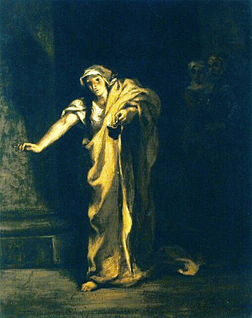 Lady Macbeth somnambule, 1850, Eugene Delacroix, Collection privée.