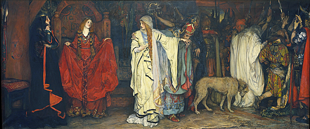 El rey Lear (Acto I Escena I), 1898, Edwin Austin Abbey, Nueva York, Metropolitan Museum.