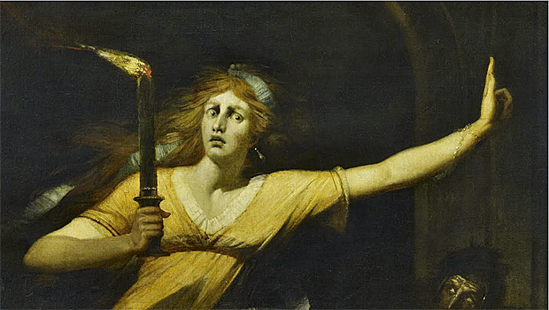 Lady Macbeth sonámbula, 1783, Johan Heinrich Füssli, París, Museo del Louvre.