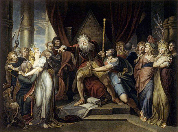 King Lear Banishing Cordelia, c. 1784-1790, Johann Heinrich Füssli, Toronto, Art Gallery of Ontario.