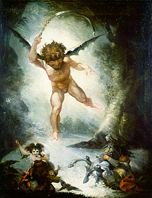 Robin Goldfellow-Puck, 1787 y 1790, Johann Heinrich Füssli, Schaffhausen, Museum zu Allerheiligen.