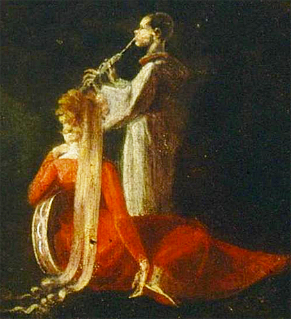 Titania acaricia a Bottom, detalle, 1793-1794, Johann Heinrich Füssli, Zurich, Kunsthaus.