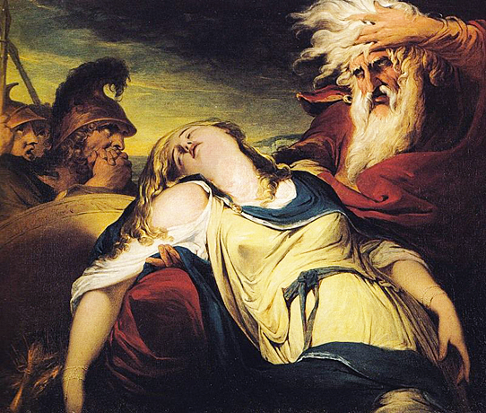 Le Roi Lear pleurant sur le cadavre de Cordelia, 1744, James Barry, Londres, Collection privée.