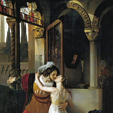 El último beso de Romeo a Julieta, 1823, Francesco Hayez, Tremezzo, Villa Carlota.