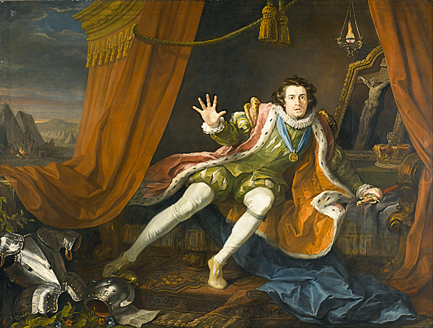 David Garrick dans le rôle de Richard III, 1745, William Hogarth, Liverpool, Walker Art Gallery.