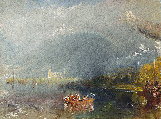 Jumièges, vers 1832, gouache et aquarelle sur papier, William Turner, Londres, Tate Britain.