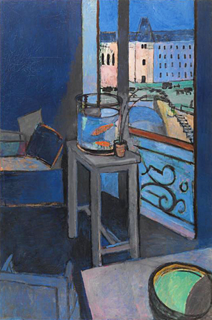 Interior, pecera con peces rojos, primavera, 1941, Henri Matisse, Centro Pompidou, Museo nacional de arte moderno.