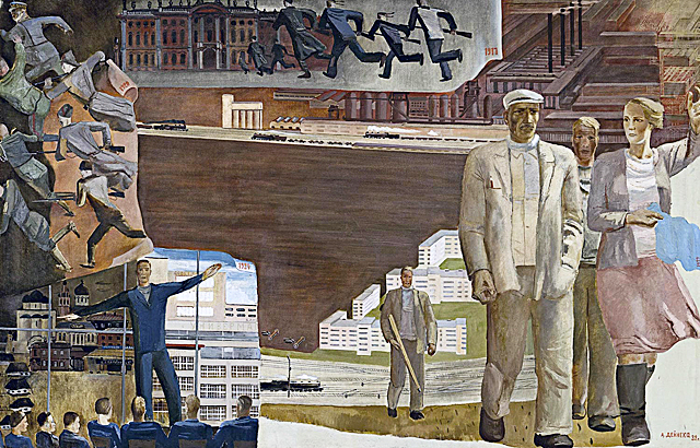 Quien obtendrá lo mejor de quien?, 1932, Aleksandr Deineka, Moscú, Museo Estatal.