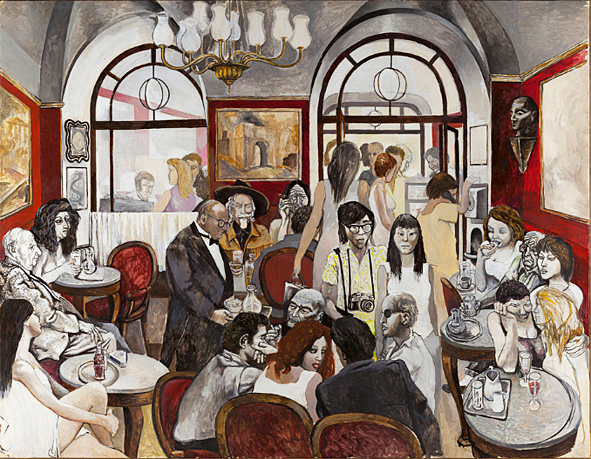 Caffè Greco, 1976, Renato Guttuso, Madrid, Museo Thyssen-Bornemizsa.